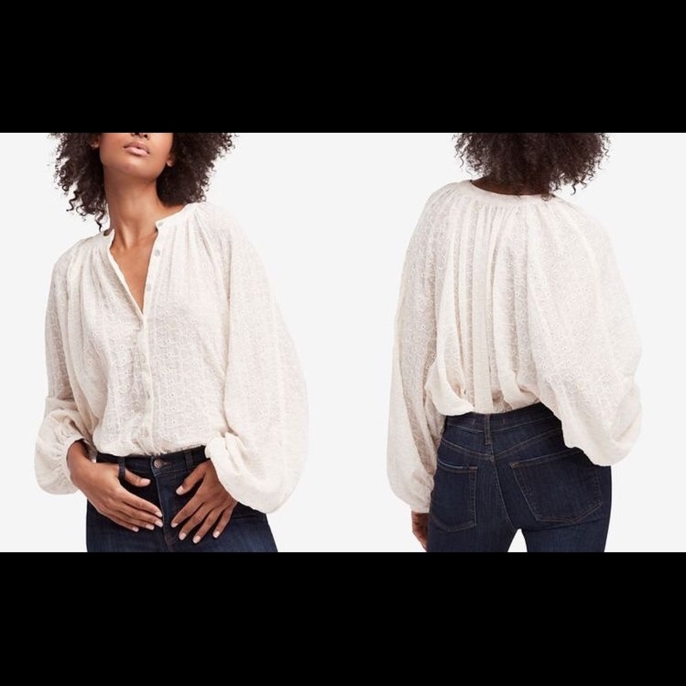 Free People Maddison eyelet Embroidered Top - Picture 3 of 10